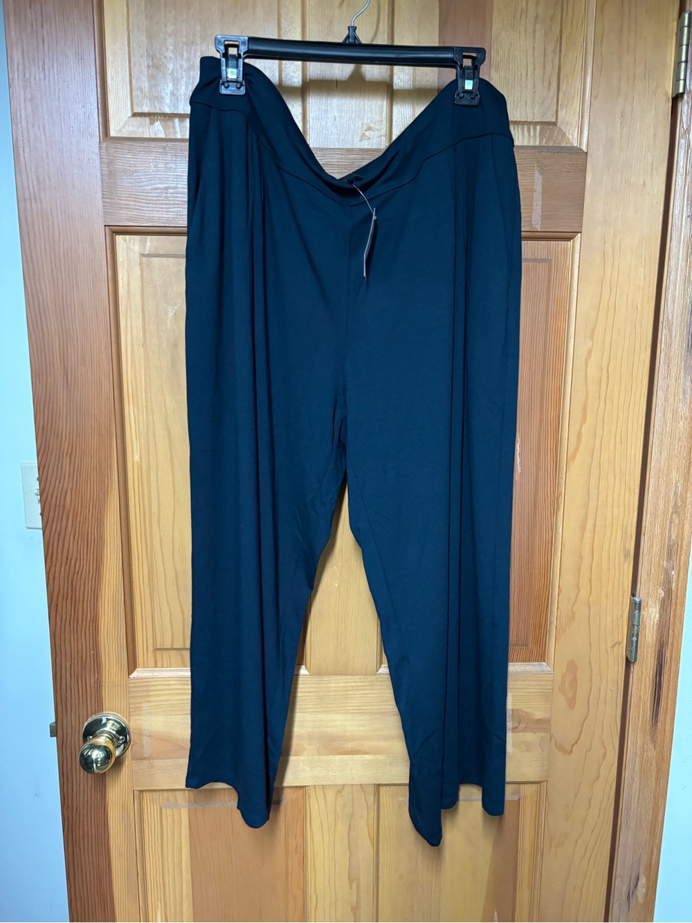 Jjill wearever Women’s Navy pleated Stretch Wide-Leg Pants